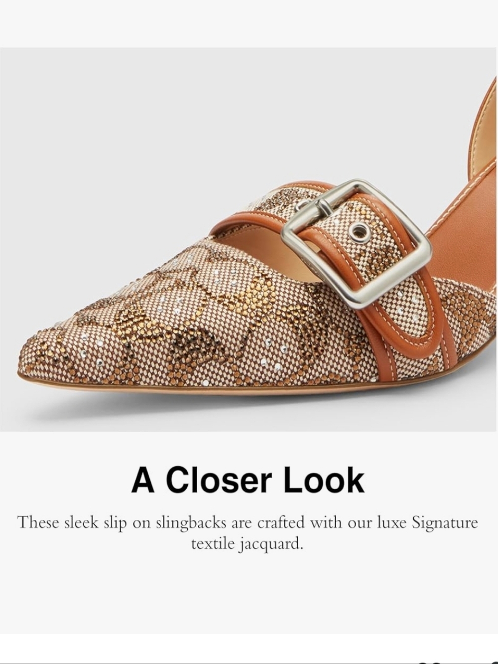 🔥COACH Margot Signature Crystal Slingback Kitten Heel, Sz 10 NEW w/tags - Picture 5 of 10